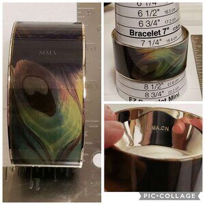 Metropolitan Museum of Art MMA Peacock Feather Design Bangle Bracelet